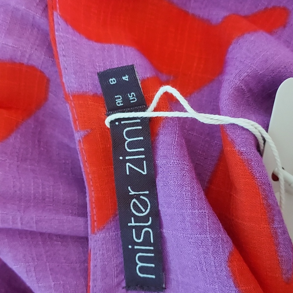 Mister Zimi NWT Luna Midi Dress in Maple Print Size 4 US - Picture 3 of 4